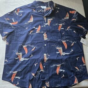 Old Navy Nautical Print Blue Shirt